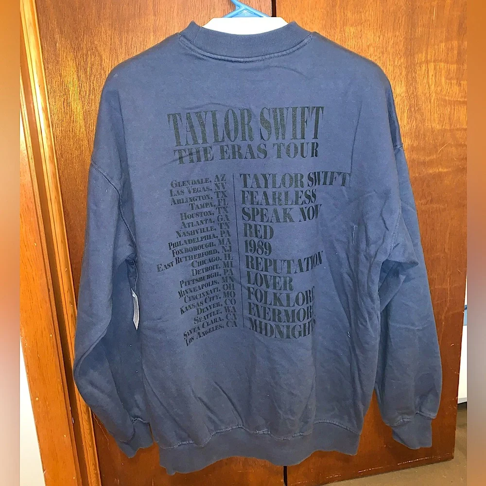 Taylor Swift The Eras Tour Blue Crewneck *TikTok Viral* - Picture 2 of 5